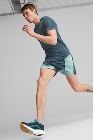 Shorts de course tissés 5 po PUMA x First Mile Homme, Dark Night-Adriatic, extralarge
